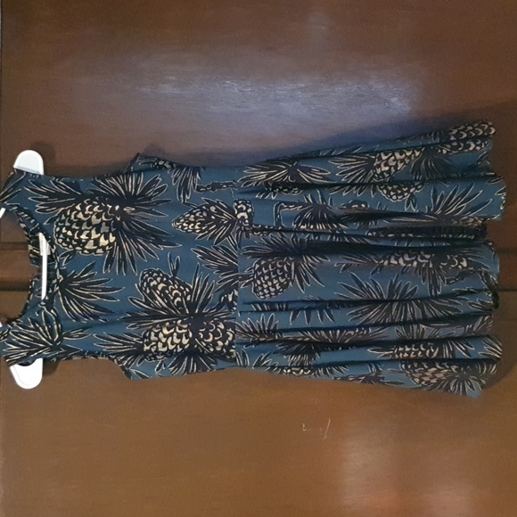 Maison Jules green and gold pineapples dress - Picture 3 of 7